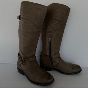 Frye Leather Philip Riding Brown Grey Boots size 7.5